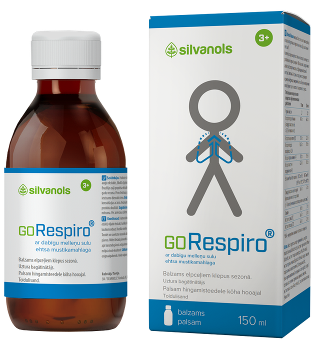 Dabīgā melleņu sulu balzams GORESPIRO, 150 ml