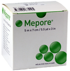 Leikoplasts MEPORE Film&Pad rullī 5 m × 7 cm (1 gab.)