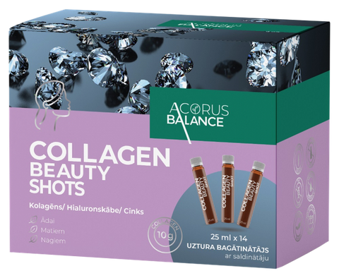ACORUS BALANCE Kolagēna skaistuma šoti 14 ampulas pa 25 ml