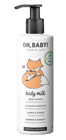 OH, BABY! Mitrinošs ķermeņa pieniņš, 250 ml
