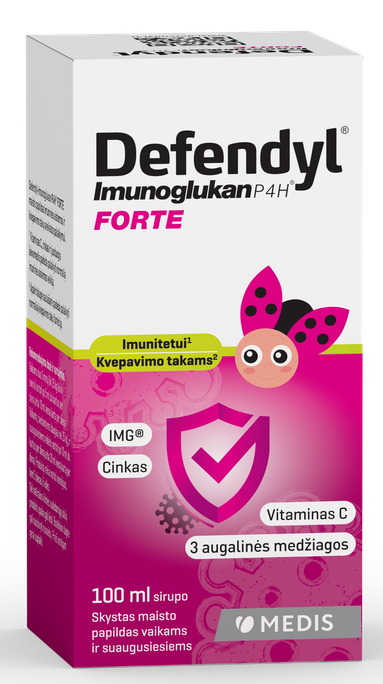 DEFENDYL Imunoglukan P4H Forte Junior – šķidrums 100 ml