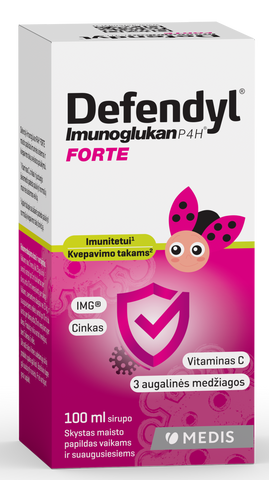 DEFENDYL Imunoglukan P4H Forte Junior – šķidrums 100 ml