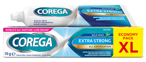 COREGA Stiprā fiksācijas krēms zobu protēzēm, 70 g