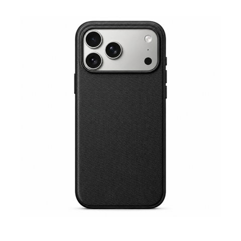 iPhone 18 Pro Max / 17 Pro Max Woven Stila Vāciņš, Melns