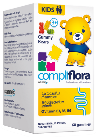 COMPLIFLORA Kids Gummy Bears – košļājamās pastilas, 60 gab.