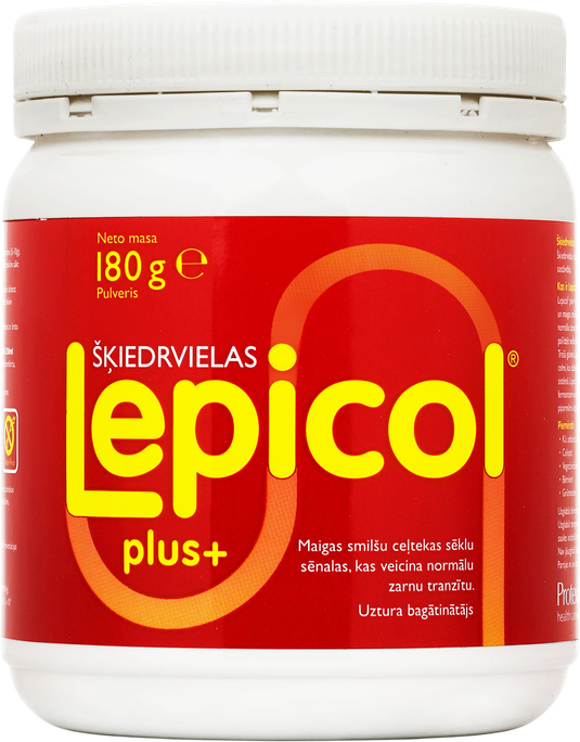 LEPICOL pulveris 180 g — zarnu tranzīta un gremošanas atbalsts