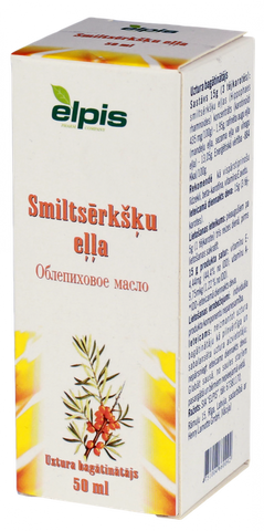 Smiltsērkšķu eļļa ELPIS, 50 ml