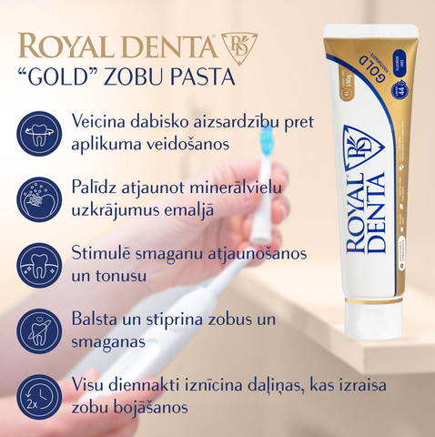 ROYAL DENTA Gold, 130 g zobu pasta ar zeltu