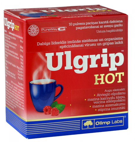 OLIMP LABS Ulgrip Hot — pulveris 10 porcijām karstajam dzērimam