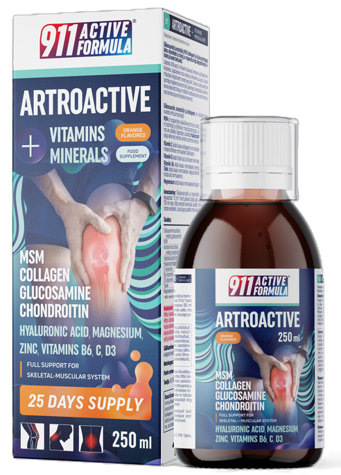 911 Artroactive Vitamins+Minerals šķīdums, 250 ml