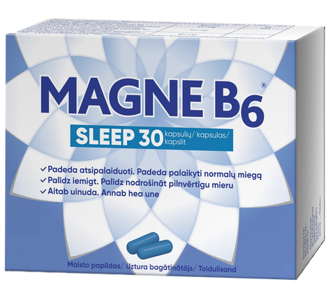 MAGNE B6 Sleep — 30 kapsula miega veicināšanai