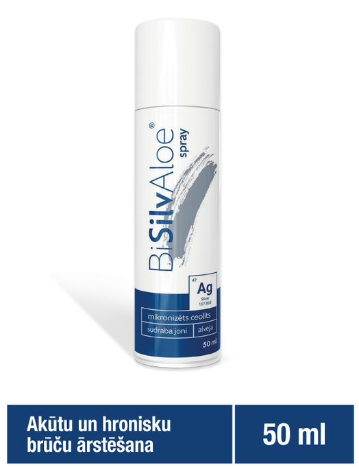 Sprejs BISILVALOE 50 ml brūču ārstēšanai