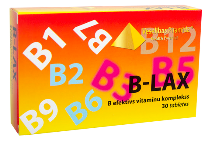 VESELĪBAS PIRAMĪDA B-lax tabletes 30 gab.