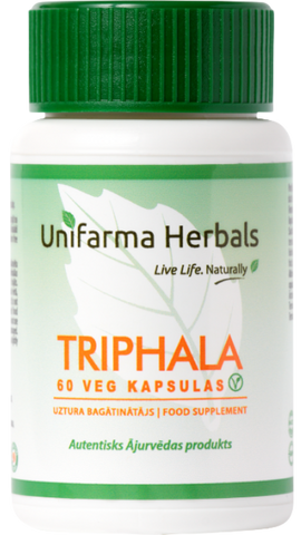 UNIFARMA HERBALS Triphala kapsulas 60 gab.