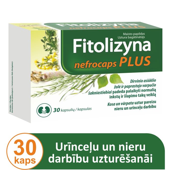 Nefrocaps Plus FITOLIZYNA kapsulas, 30 gab.