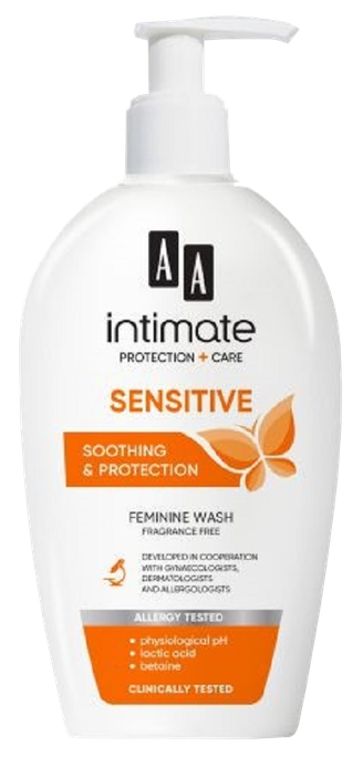 AA INTIMATE Sensitive intīmās higiēnas mazgāšanas emulsija, 300 ml