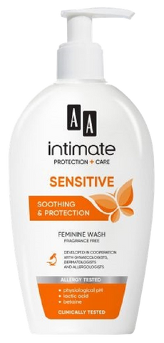 AA INTIMATE Sensitive intīmās higiēnas mazgāšanas emulsija, 300 ml