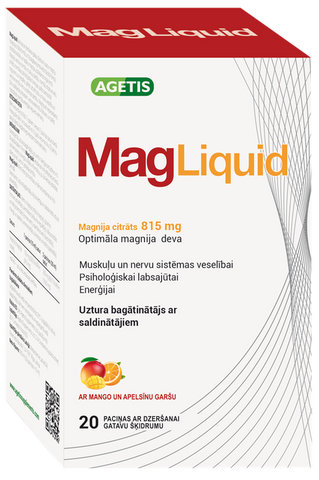 MAGLIQUID paciņas ar Mango un Apelsīnu Garšu, 20 gab.