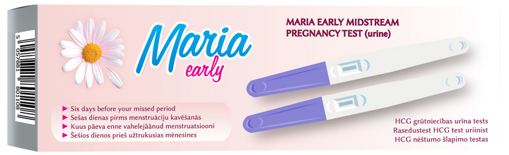 MARIA Early Midstream grūtniecības tests - 1 gab. (komplektā 2 gab.)
