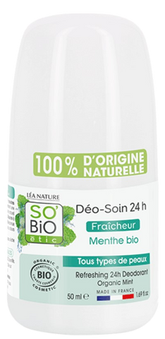 SO BIO ETIC Dezodorants ar Piparmētru 24H, 50 ml