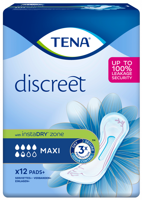 TENA Discreet Lady Maxi, 12 gab. — uroloģiskie ieliktņi