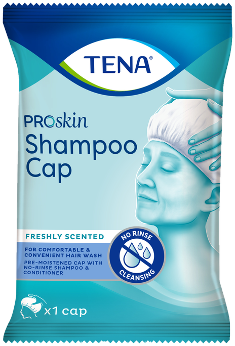 TENA ProSkin Shampoo Cap — viena mitrā matu šampūna cepure