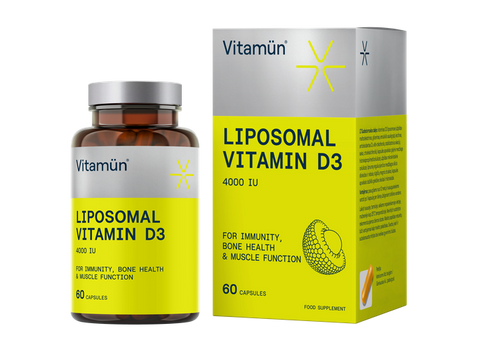 VITAMUN D3 Liposomālās kapsulas - 60 gab. imunitātei un kaulu stiprumam