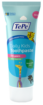 TePe Daily Kids Piparmētras zobu tīrīšanas pasta, 75 ml