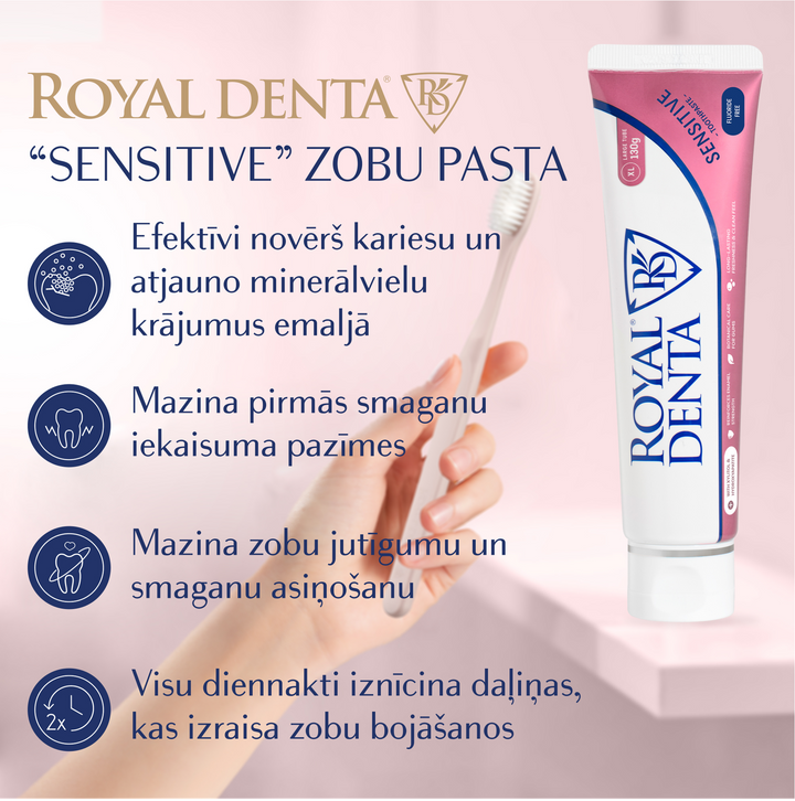 Sensitive ROYAL DENTA zobu pasta, 130 g