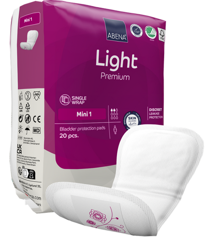 ABENA Light Mini 1 Premium, 20 gab. uroloģiskie ieliktņi