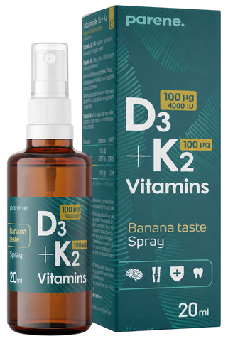 PARENE Sprejs D3 4000 IU ar vitamīnu K2 100 µg, 20 ml