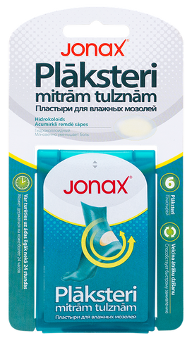 JONAX Plāksteri Mitrām Tulznām 4.4 x 6.9 cm, 6 Gab. Hidrokoloīda Tehnoloģija