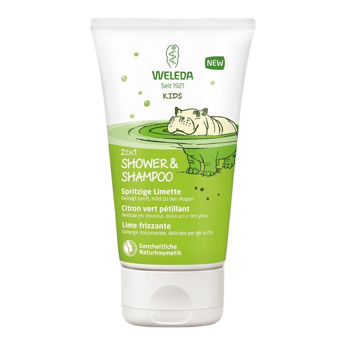 WELEDA Kids Lively Lime – matu un ķermeņa mazgāšanas līdzeklis, 150 ml