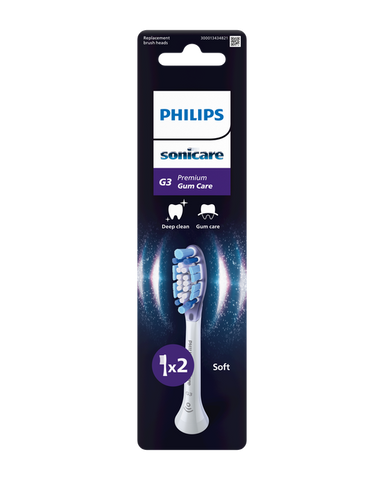 Elektriskās zobu birstes uzgaļi Philips Sonicare Premium Gum Care (balti), 2 gab.