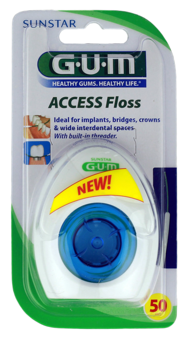 GUM Access Floss zobu diegs 50 posmi - 1 gab.