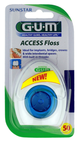 GUM Access Floss zobu diegs 50 posmi - 1 gab.