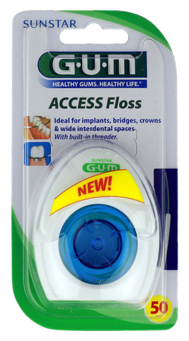 GUM Access Floss zobu diegs 50 posmi - 1 gab.