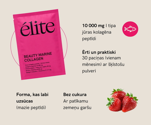 Marine Collagen ELITE Beauty pulveris — 30 paciņas