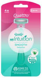 WILKINSON SWORD Quattro For Women Sensitive Comfort, 3 vienreizlietojami skuvekļi