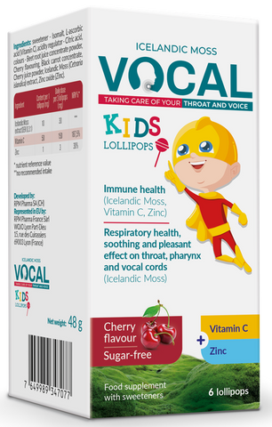VOCAL Cherry Pastillas Bērniem, 6 gab.