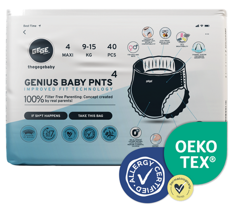 GEGE Genius Maxi 4 Bērnu Autiņbiksītes (9-15 kg), 40 gab.