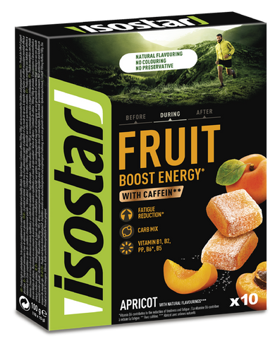 ISOSTAR Energy Fruit Boost Aprikožu želejas konfektes 10g, 10 gab.