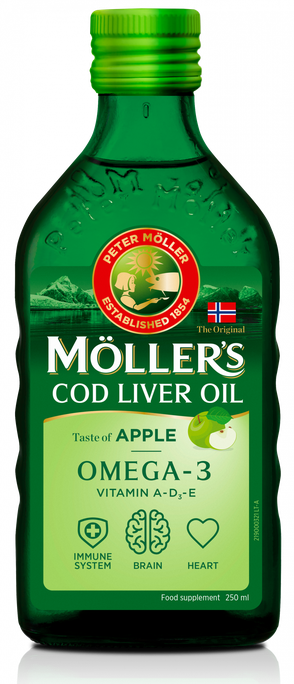 MOLLERS Zivju Eļļa ar Ābolu Aromātu – 250 ml