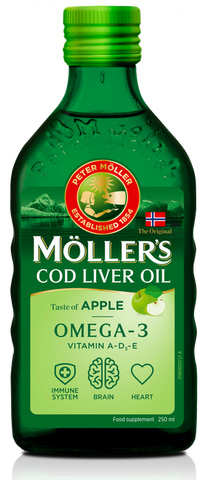 MOLLERS Zivju Eļļa ar Ābolu Aromātu – 250 ml