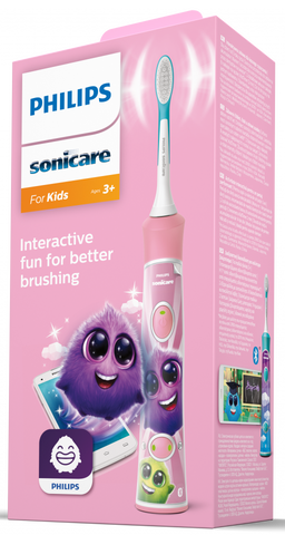 PHILIPS Sonicare KIDS HX6352/42 elektriskā zobu birste rozā krāsā, 1 vienība