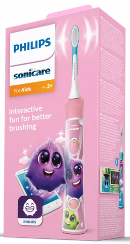 PHILIPS Sonicare KIDS HX6352/42 elektriskā zobu birste rozā krāsā, 1 vienība