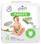 HAPPY Maxi 4 autiņbiksītes 8-14 kg, iepakojums 24 gab.