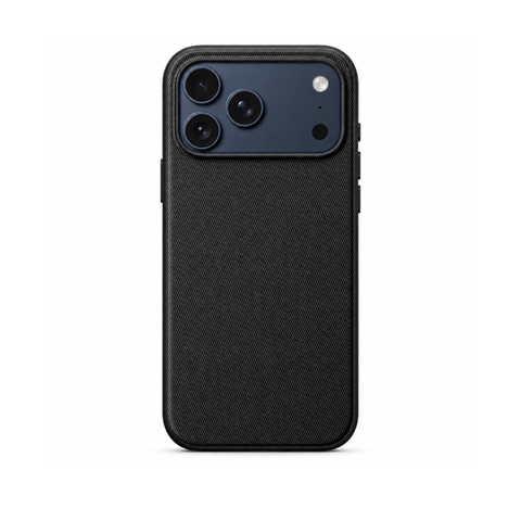 iPhone 18 Pro Max / 17 Pro Max Woven Stila Vāciņš, Melns