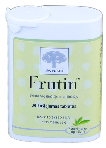 Frutin košļājamās tabletes NEW NORDIC, 30 vienības