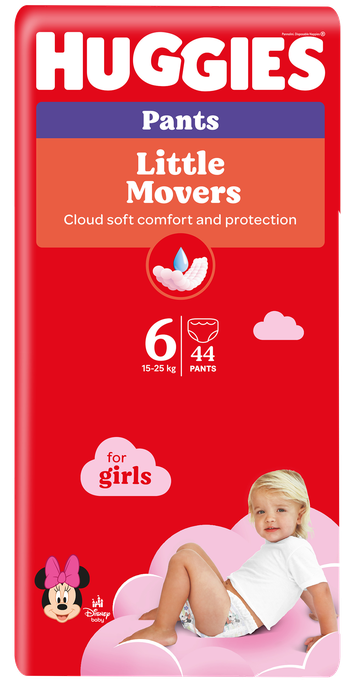 HUGGIES Mega Pack 6 autiņbiksītes meitenēm (15-25 kg), 44 gabali